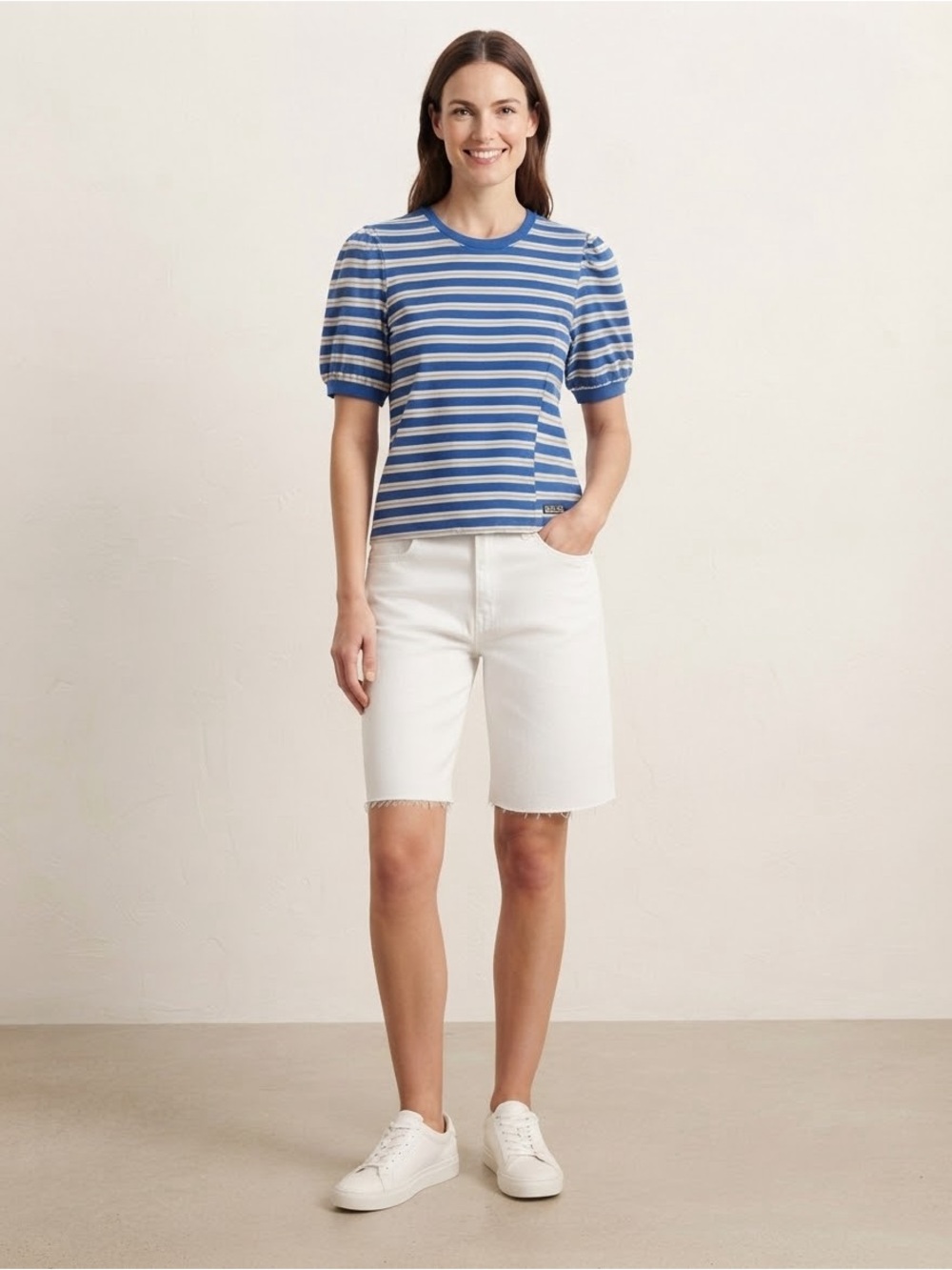 US Polo Association Striped Short Sleeve Women's Top